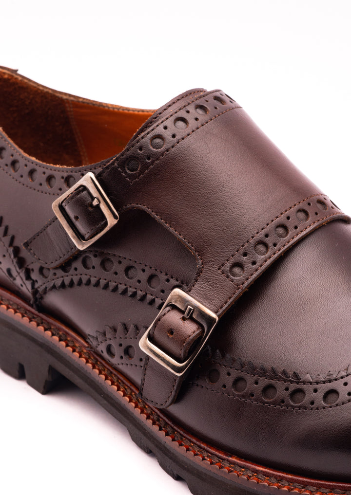 Siracusa Double Monk Straps Coffee