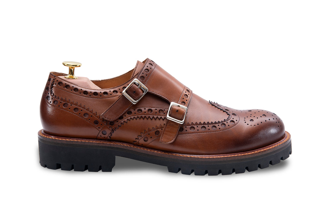 Siracusa Double Monk Straps Honey