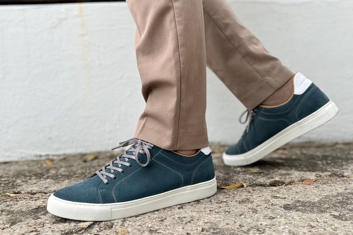 Brunello Blue Suede Sneakers