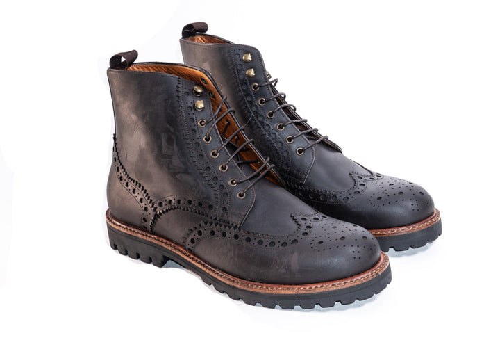 San Gimignano Derby Boots Pull Up Dark Brown