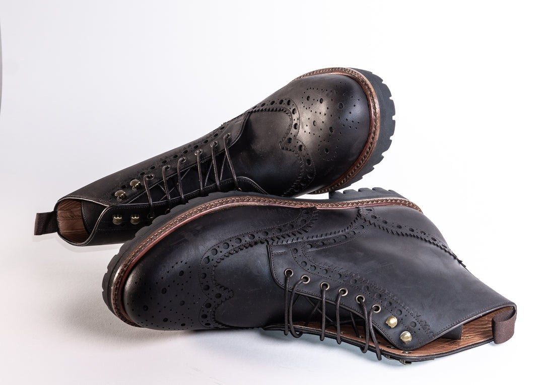 San Gimignano Derby Boots Pull Up Dark Brown