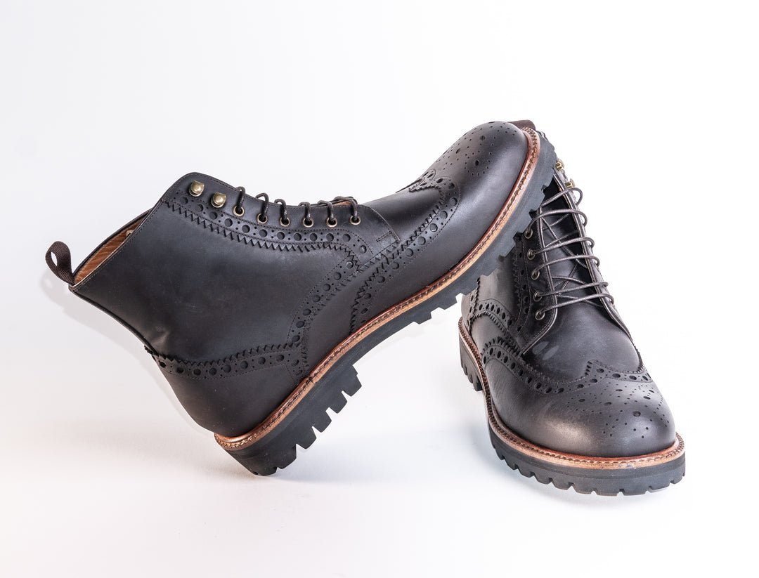 San Gimignano Derby Boots Pull Up Dark Brown