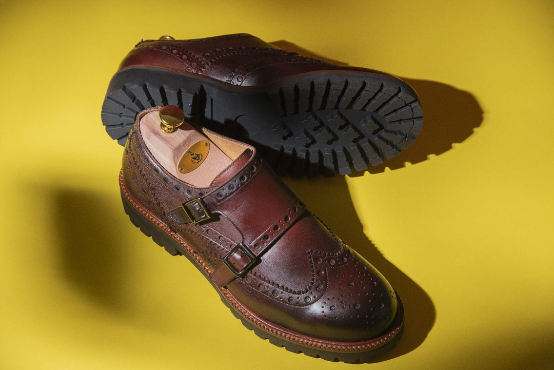 Siracusa Double Monk Straps Red Wine