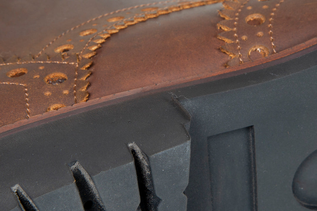 San Gimignano Derby Boots Pull Up Leather Café