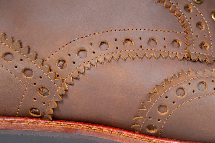 San Gimignano Derby Boots Pull Up Leather Café